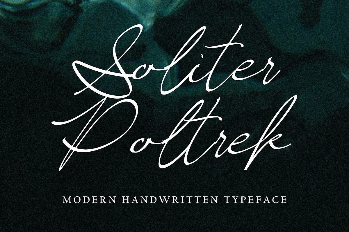 Soliter Poltrek, a Handwritten Font by HaKi Studio (Photo 3 of 5)