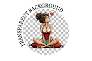 Quirky Valentine Day Woman Clipart, a Seasonal Illustration by Rose Art (Thumbnail 6 of 6)
