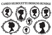 cameo silhouette designs bundle, an Illustration by jahid234 (Thumbnail 1 of 8)