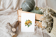 Sunflower Watercolor summer flowers, a Decorative Illustration by Diana Askarova Art (Thumbnail 7 of 8)