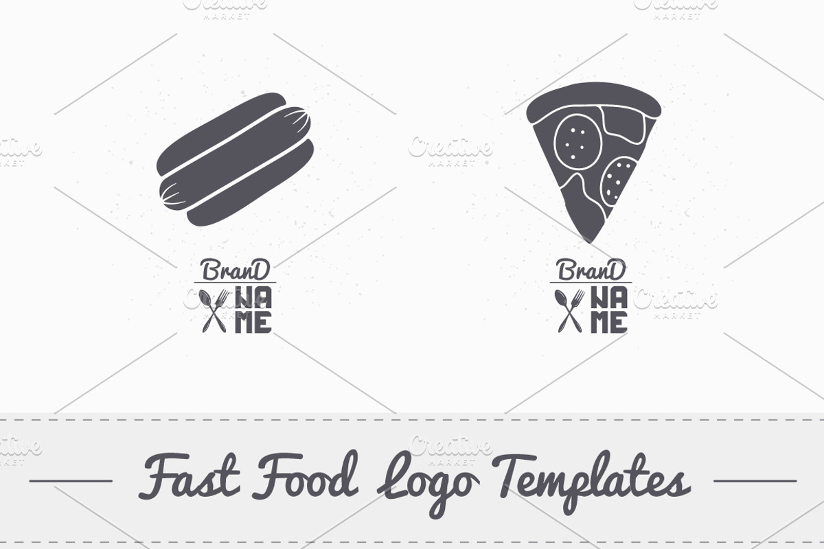 4 Fast Food Logos, a Branding & Logo Template by Zhemchuzhina (Photo 4 of 4)