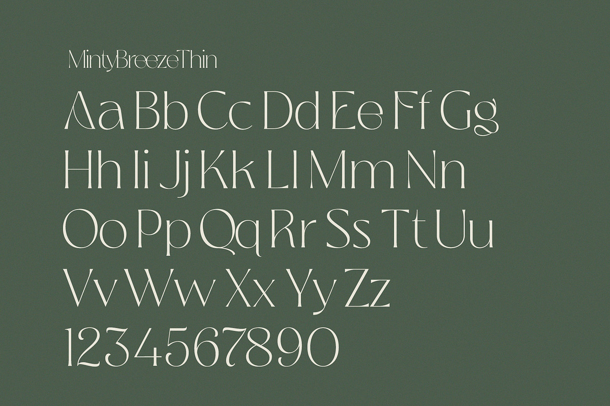 Minty Breeze - Modern Retro Font, a Font by creativemedialab (Photo 10 of 11)