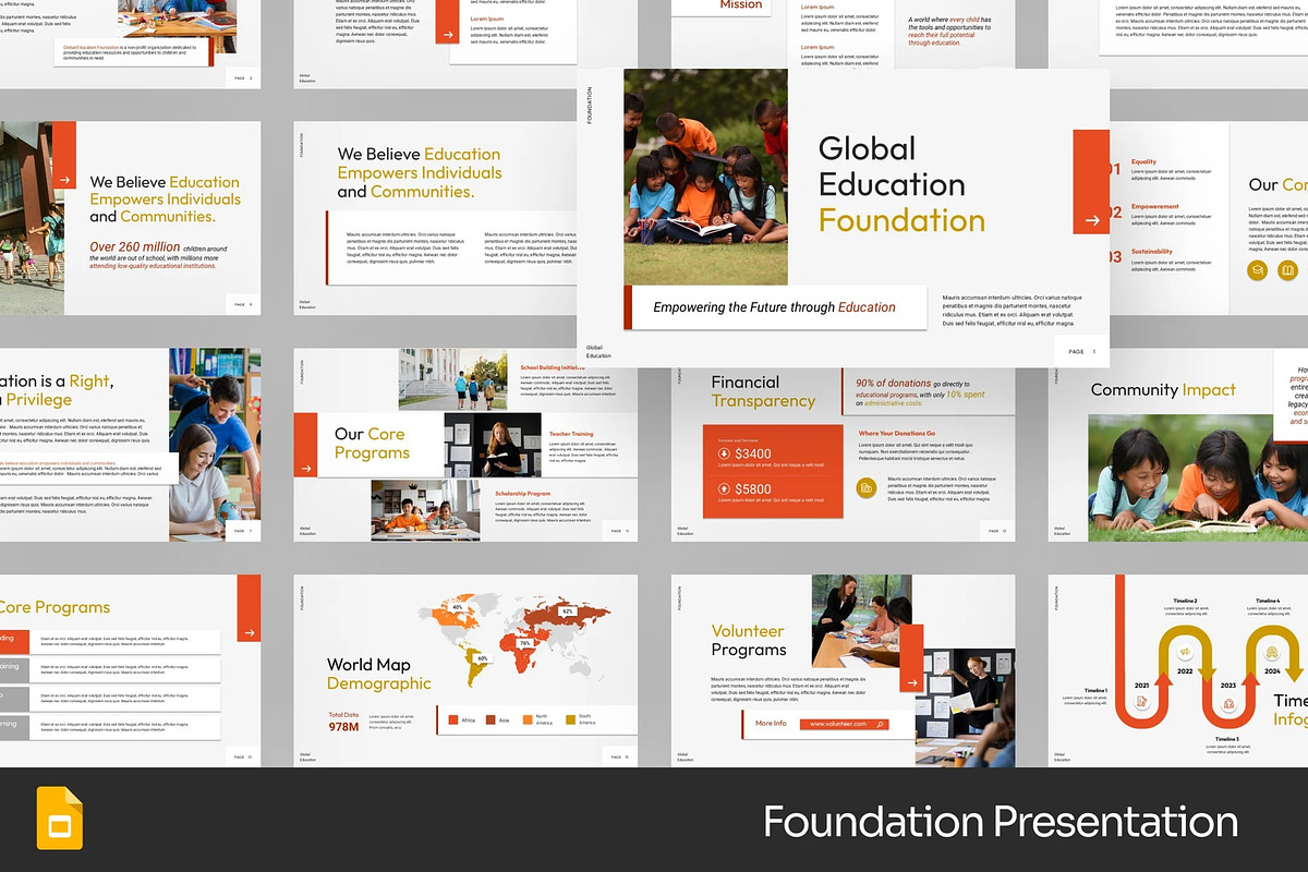CSR Foundation Google slides PPoint, a Presentation Template by Fit-tee (Photo 1 of 2)
