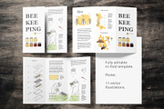 Beekeeping illustrations + tri-fold, an Education Illustration by bartamarabara (Thumbnail 2 of 4)