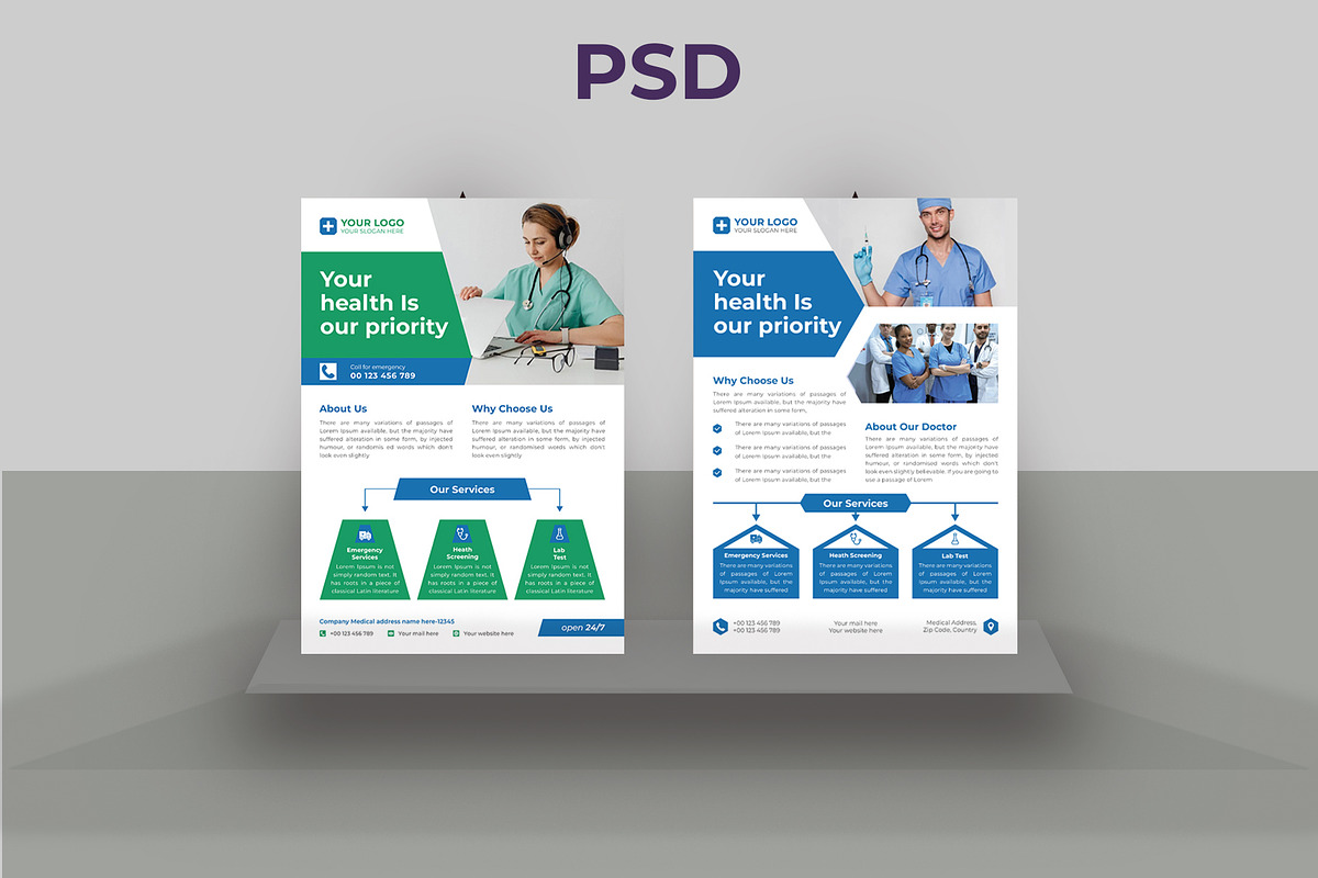 Medical and Healthcare Flyer, a Flyer Template by Lakhan1998 (Photo 3 of 3)