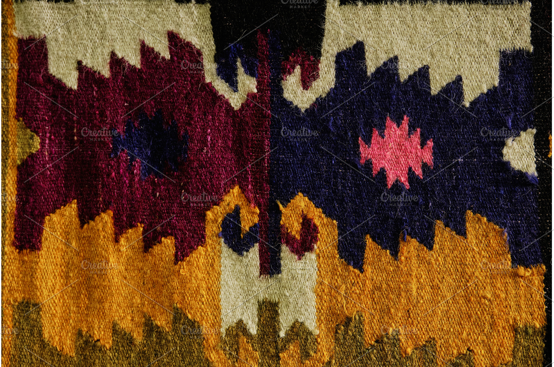 Traditional Kilim Textile, Woven, an Abstract Photo by Rohan Photography