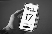 Hand Holding Smartphone Screen Mock, an Android Mockup by graphypix (Thumbnail 4 of 4)