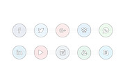 Social icons, an Icon by DeepDesign (Thumbnail 3 of 4)