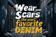 Bead Roks Denim - Built Rough, a Sans Serif Font by HypeWorksCo (Thumbnail 3 of 12)
