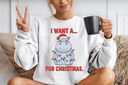 I Want a Hippopotamus for Christmas, a Seasonal Illustration by Layerology (Thumbnail 4 of 4)
