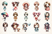 Fashion Girl Clipart Set, an Illustration by DreamCafeArt (Thumbnail 4 of 5)