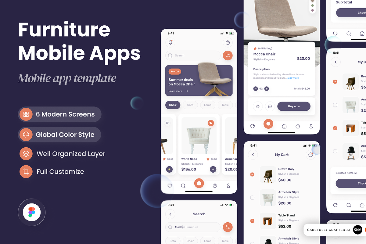 FurniVibe - Furniture App Design, a Websites & App Template by SLAB! Design (Photo 1 of 4)