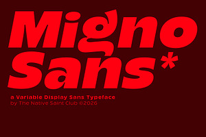 Migno - Family Display Sans Serif, a Sans Serif Font by The Native Saint Club