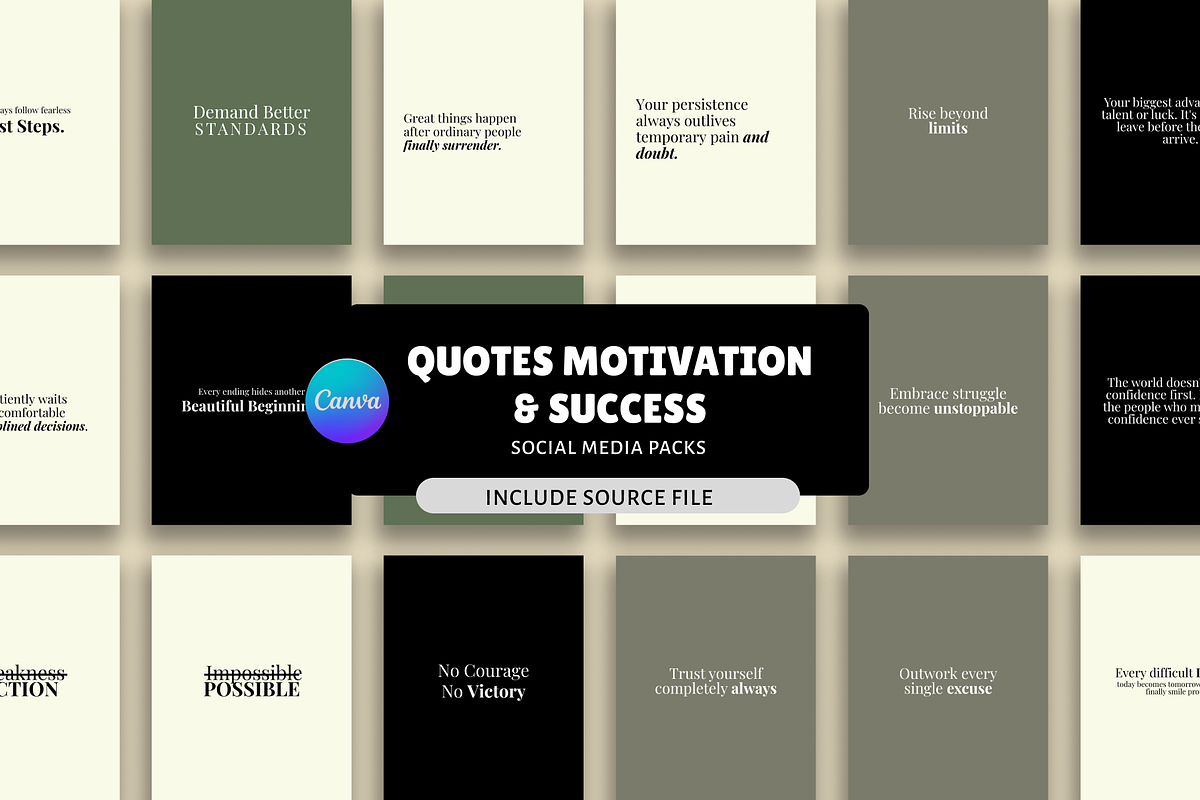 50 INSPIRING INSTAGRAM QUOTES, a Social Media Template by RB Boutique (Photo 1 of 8)