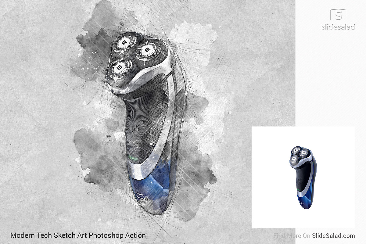 Tech Sketch Art Photoshop Action, an Action Add-On by SlideSalad (Photo 46 of 49)