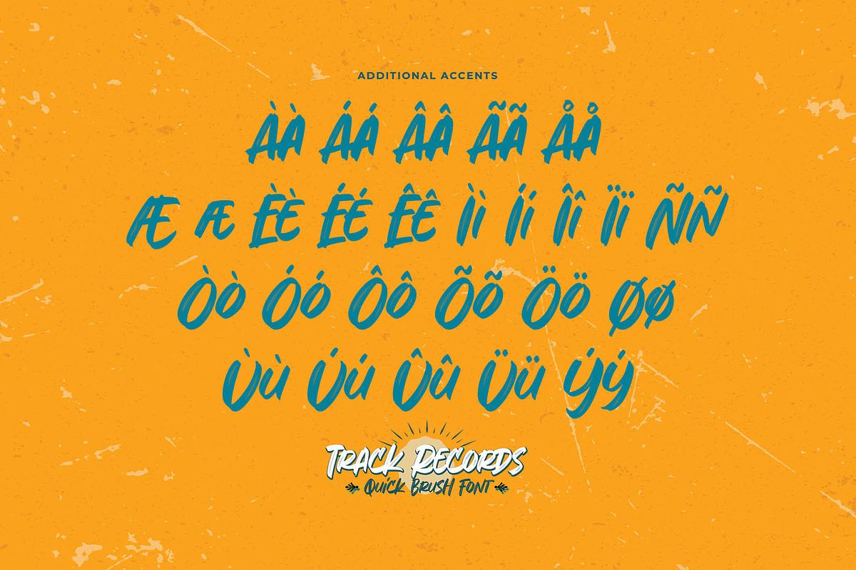 Track Records – Quick Brush Font, a Script Font by Almarkhatype (Photo 2 of 8)