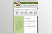 4 Unique modern resumes (CV's), a Resume Template by DutchDigitalDesign (Thumbnail 5 of 7)