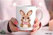 Faux Yarn Crochet Easter Bunny PNG, an Illustration by Craft Nest (Thumbnail 4 of 4)
