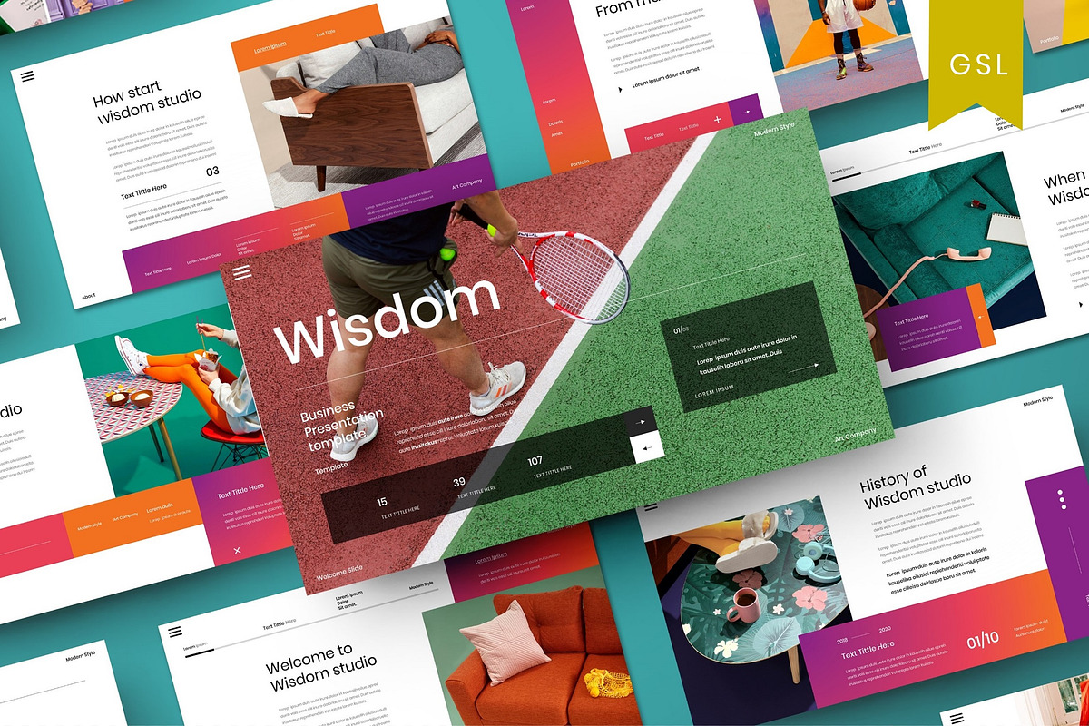 Wisdom - Business Google Slide, a Presentation Template by Dens Creative Studio (Photo 1 of 6)