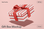 Square Gift Box Mockup, a Mockup by Mockupdaddy (Thumbnail 1 of 6)