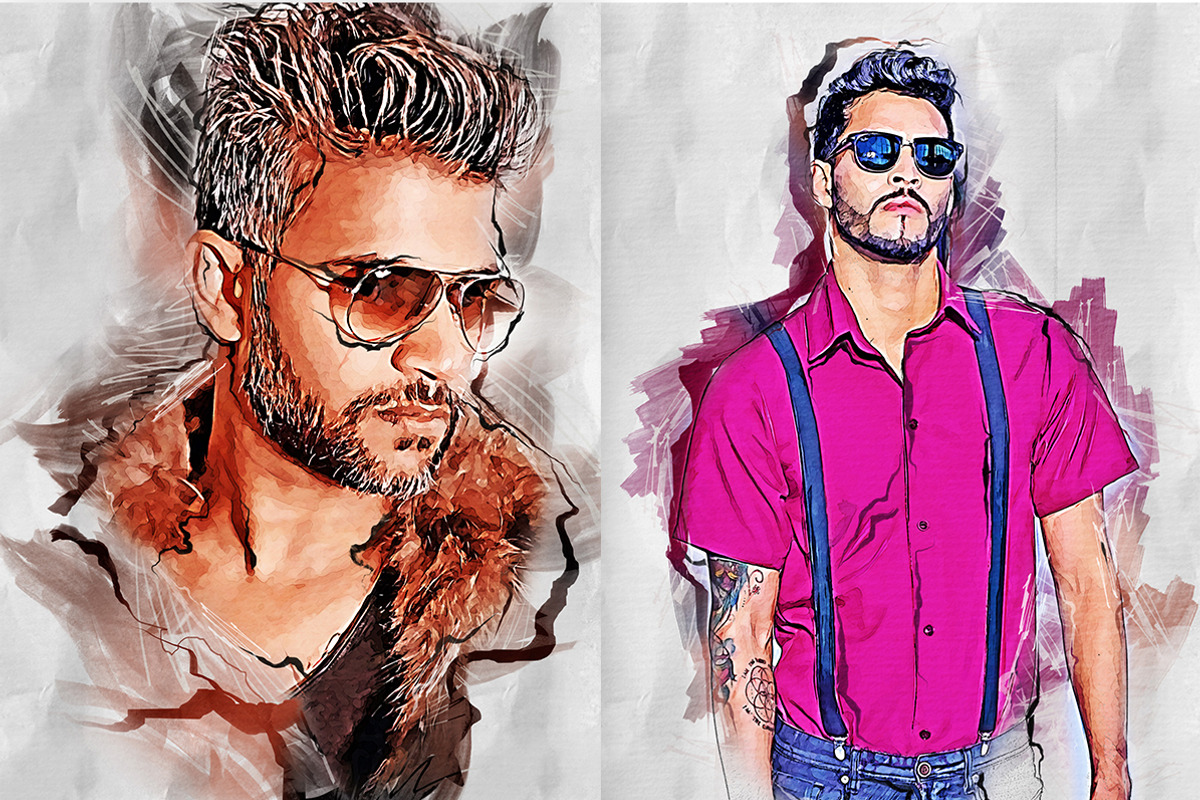 Fashion Sketch Photoshop Action, an Action Add-On by GorynArt (Photo 9 of 24)