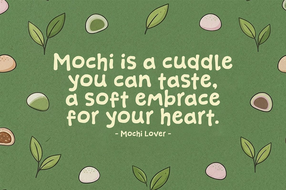 Mochi Green - Cozy & Display Font, a Handwritten Font by khurasan (Photo 3 of 6)
