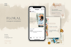 FLORAL Instagram Templates