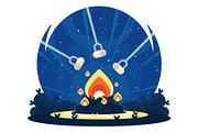 Toasted Marshmallow, a Decorative Illustration by DailyYouth (Thumbnail 2 of 2)
