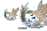 duck hunting community illustration, an Illustration by kalehstudio (Thumbnail 4 of 5)