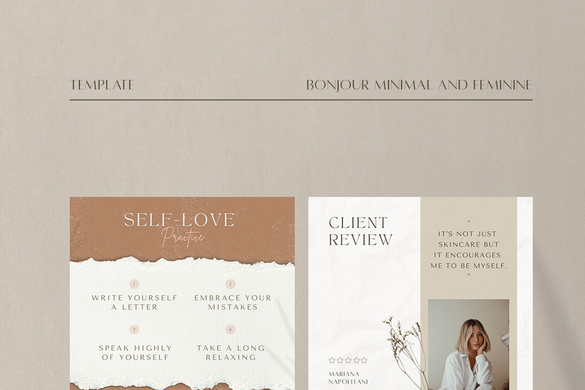 Bonjour Canva instagram post-story, a Social Media Template by Chanut is industries (Photo 3 of 7)