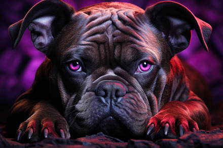 Black french bulldog staring at came, an Animal Photo by Perpis