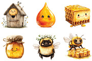Golden Honeycomb Apiary Clipart, a Seasonal Illustration by Designking (Thumbnail 4 of 5)