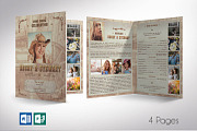 Cowgirl Tabloid Funeral Program, a Brochure Template by Four C Graphic (Thumbnail 1 of 10)