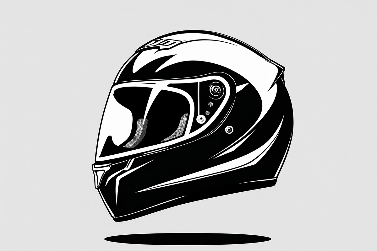 Motorcycle Helmet Vector Clipart Set, an Illustration by Gfx_Store (Photo 2 of 7)