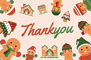Christmas Ginger Illustration Set, a Seasonal Illustration by Kohesif Studio (Thumbnail 11 of 11)
