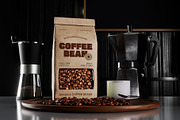 Coffee Bean Paper Bag Mockup, an Advertising Mockup by herutage (Thumbnail 4 of 4)