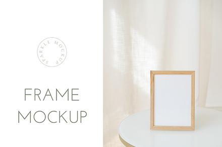 Wooden Frame 5x7 Mockup, a Mockup by sparklemockup