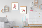 Floral cat clipart and pattern, an Illustration by NataKa (Thumbnail 5 of 9)