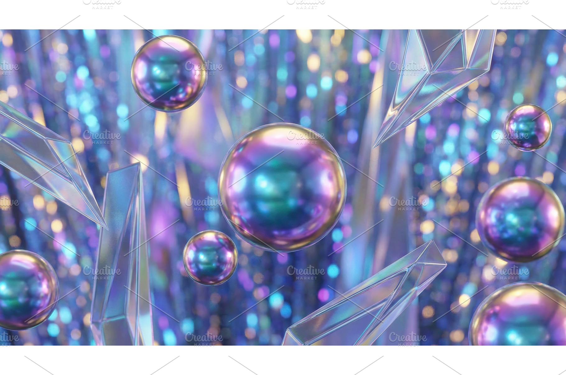 Iridescent spheres and shards of, an Abstract Photo by Igor Tichonow