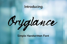 Oryglance Hand-Lettering Font