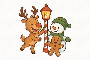 Retro Christmas PNG Christmas, an Illustration by CraftArtStudio