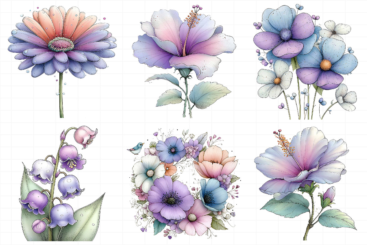 Spring Flowers Sublimation Clipart, an Illustration by Daily.Designs (Photo 6 of 7)