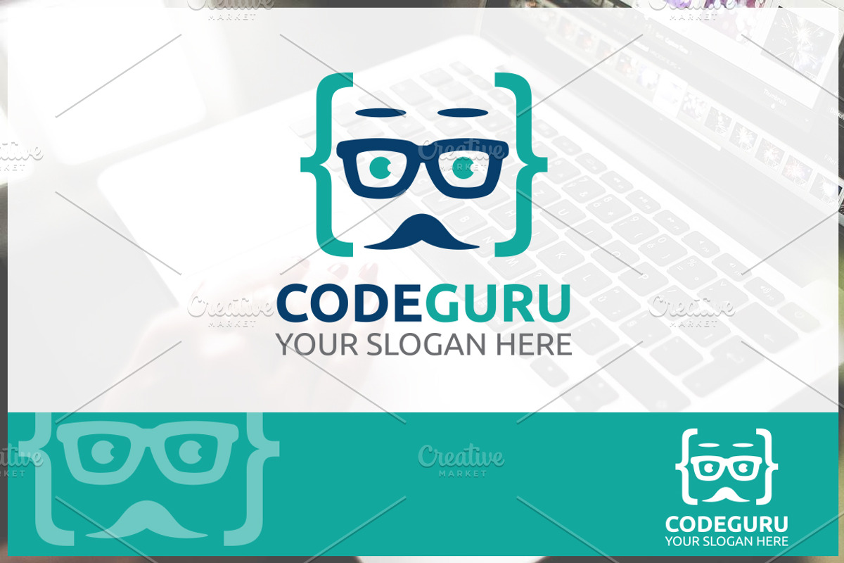 Code Guru Logo Template, a Branding & Logo Template by Zlaws (Photo 1 of 6)