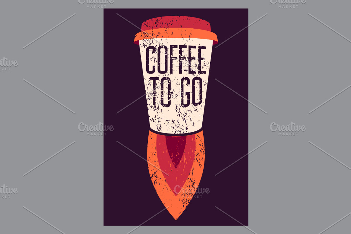 Coffee To Go vector poster set., a Food Illustration by PoPaShop (Photo 3 of 13)