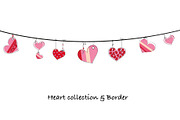 Valentine's Day Heart Border, a Decorative Illustration by gulsengunel (Thumbnail 3 of 5)