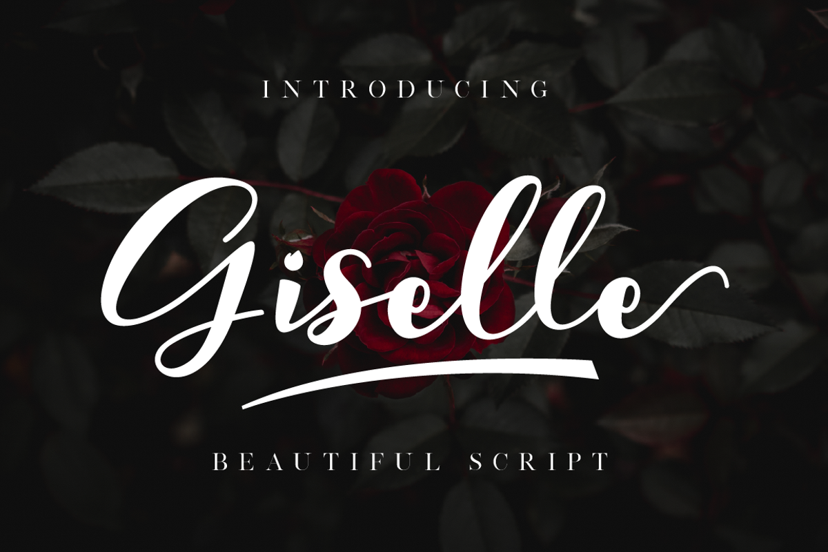 Giselle Elegant Script Font, a Script Font by Nissa Studio