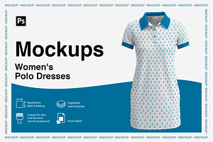 Mockup women's polo dresses