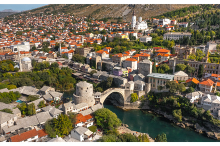 Aerial view of Mostar