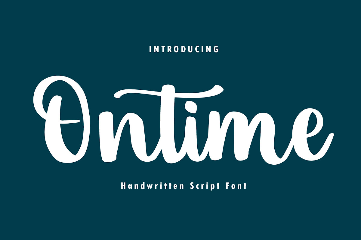 Ontime Modern Script Font, a Script Font by Yuby Creative (Photo 1 of 6)