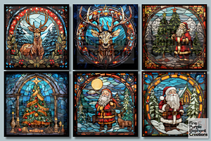 Christmas Stained Glass Holiday